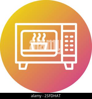 Microwave Vector Icon Design Illustration Stock Vector