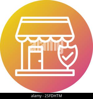Shop insurance Vector Icon Design Illustration Stock Vector