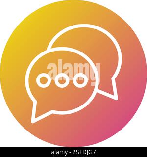 Chat Vector Icon Design Illustration Stock Vector