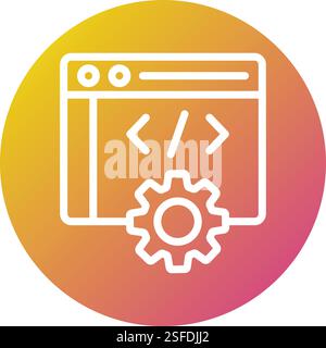 Web development Vector Icon Design Illustration Stock Vector