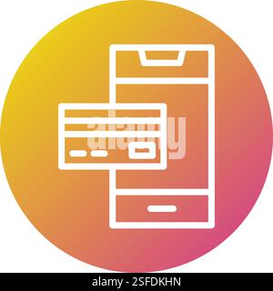 Mobile banking Vector Icon Design Illustration Stock Vector
