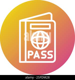 Passport Vector Icon Design Illustration Stock Vector