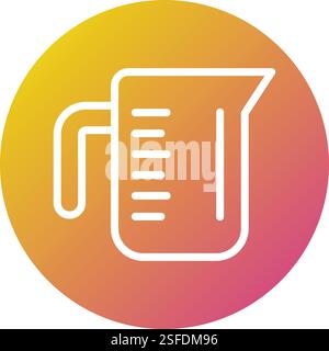 Measuring cup Vector Icon Design Illustration Stock Vector