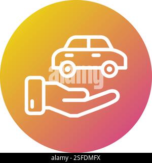 Car insurance Vector Icon Design Illustration Stock Vector