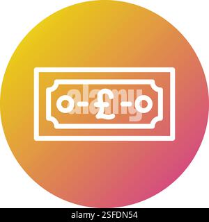 Pound Vector Icon Design Illustration Stock Vector