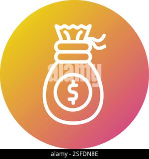 Money bag Vector Icon Design Illustration Stock Vector