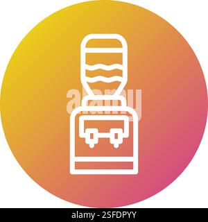 Water Dispenser Vector Icon Design Illustration Stock Vector