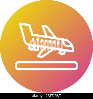 Landing Vector Icon Design Illustration Stock Vector