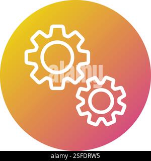 Settings Vector Icon Design Illustration Stock Vector
