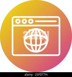 Web browser Vector Icon Design Illustration Stock Vector