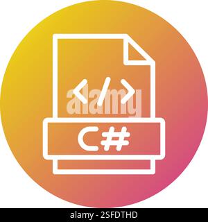 C sharp Vector Icon Design Illustration Stock Vector
