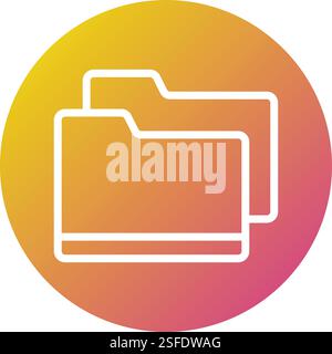 Folder Vector Icon Design Illustration Stock Vector