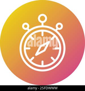 Stopwatch Vector Icon Design Illustration Stock Vector