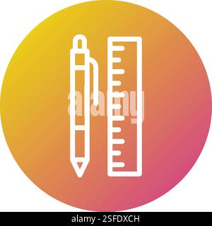 Stationery Vector Icon Design Illustration Stock Vector