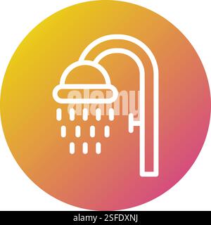 Shower Vector Icon Design Illustration Stock Vector