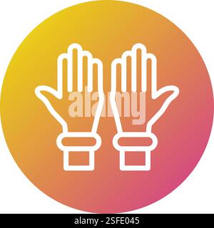 Plastic gloves Vector Icon Design Illustration Stock Vector