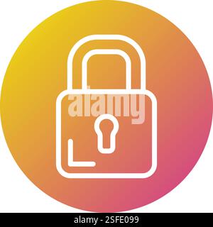 Padlock Vector Icon Design Illustration Stock Vector