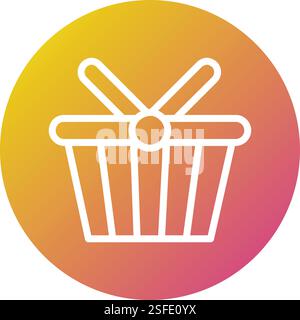 Shopping basket Vector Icon Design Illustration Stock Vector