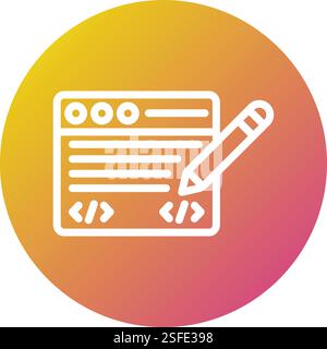 Edit code Vector Icon Design Illustration Stock Vector