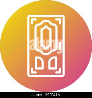 Door Vector Icon Design Illustration Stock Vector