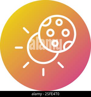 Eclipse Vector Icon Design Illustration Stock Vector
