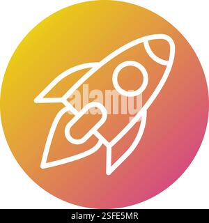 Rocket Vector Icon Design Illustration Stock Vector