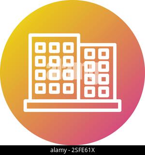 Office building Vector Icon Design Illustration Stock Vector