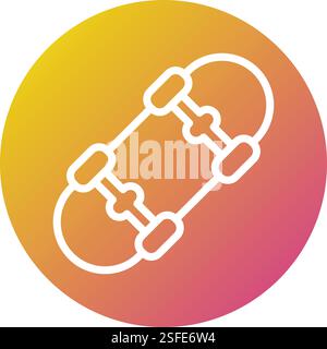 Skateboard Vector Icon Design Illustration Stock Vector