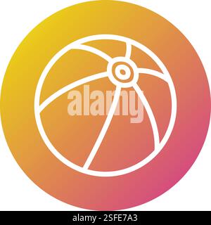 Beach ball Vector Icon Design Illustration Stock Vector