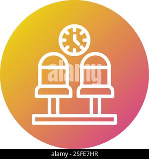 Waiting room Vector Icon Design Illustration Stock Vector
