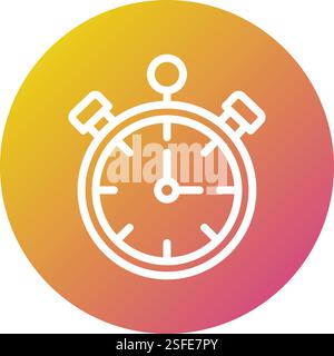 Stopwatch Vector Icon Design Illustration Stock Vector