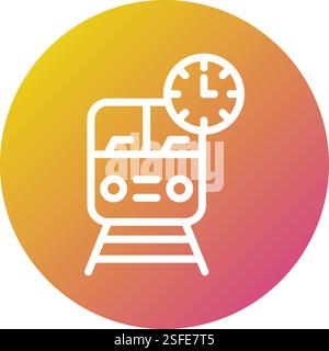 Train time Vector Icon Design Illustration Stock Vector
