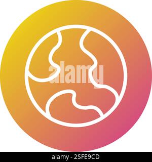 Earth Vector Icon Design Illustration Stock Vector