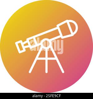 Telescope Vector Icon Design Illustration Stock Vector