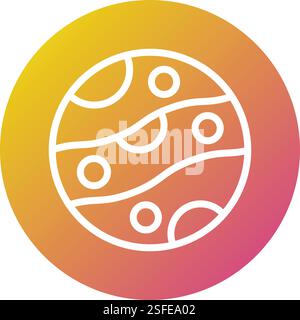 Planet Vector Icon Design Illustration Stock Vector