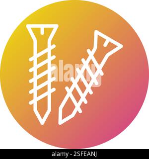 Screws Vector Icon Design Illustration Stock Vector
