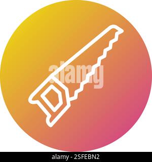 Hand saw Vector Icon Design Illustration Stock Vector