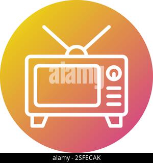 Tv Vector Icon Design Illustration Stock Vector