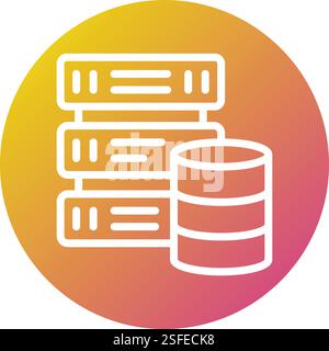 Database Vector Icon Design Illustration Stock Vector