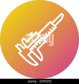 Caliper Vector Icon Design Illustration Stock Vector