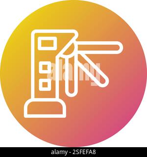 Turnstiles Vector Icon Design Illustration Stock Vector