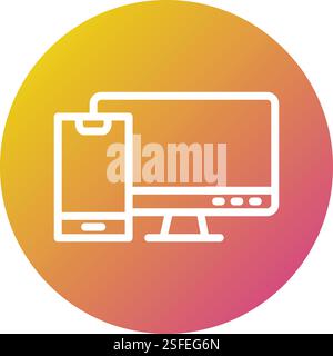 Responsive Vector Icon Design Illustration Stock Vector