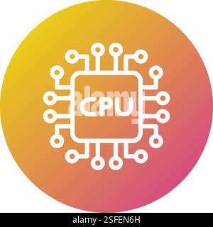 Processors Vector Icon Design Illustration Stock Vector