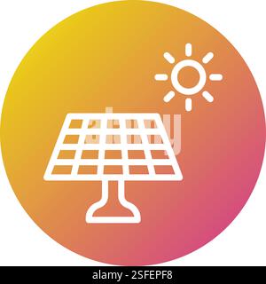 Solar panel Vector Icon Design Illustration Stock Vector