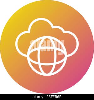 Global Vector Icon Design Illustration Stock Vector