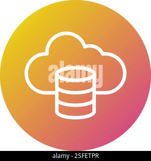 Cloud data Vector Icon Design Illustration Stock Vector