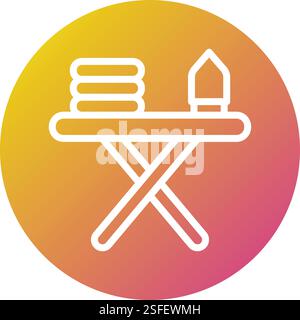 Ironing board Vector Icon Design Illustration Stock Vector