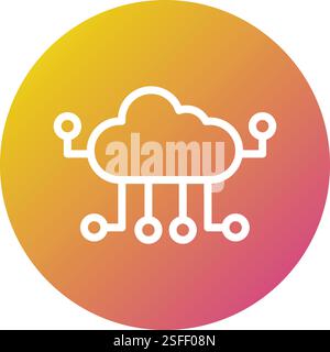Cloud computing Vector Icon Design Illustration Stock Vector