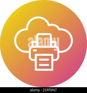 Printer Vector Icon Design Illustration Stock Vector