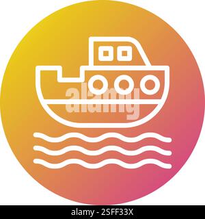Boat Vector Icon Design Illustration Stock Vector